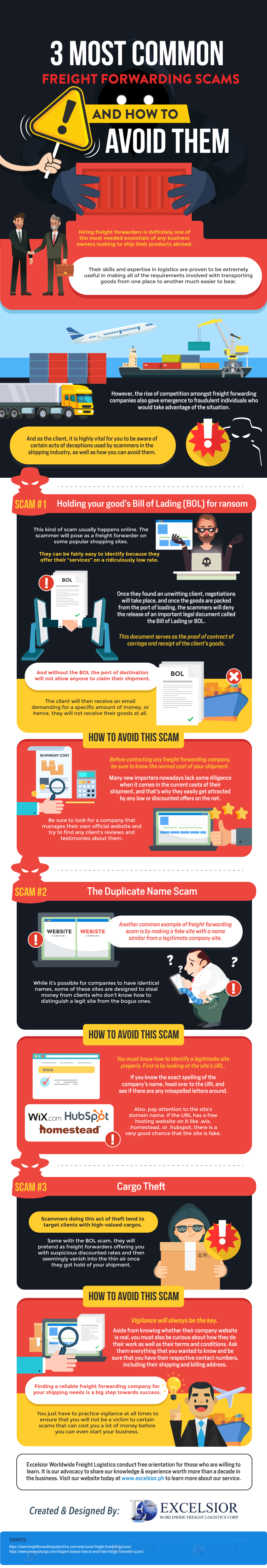 3 Most Common Freight Forwarding Scams And How To Avoid Them - Infographic