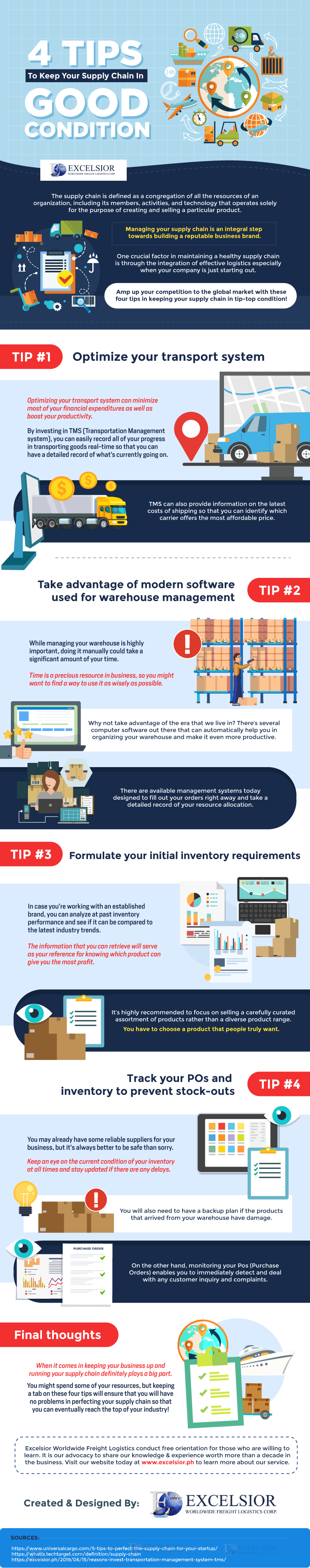 4 Tips to Keep your Supply Chain in Good Condition - Infographic